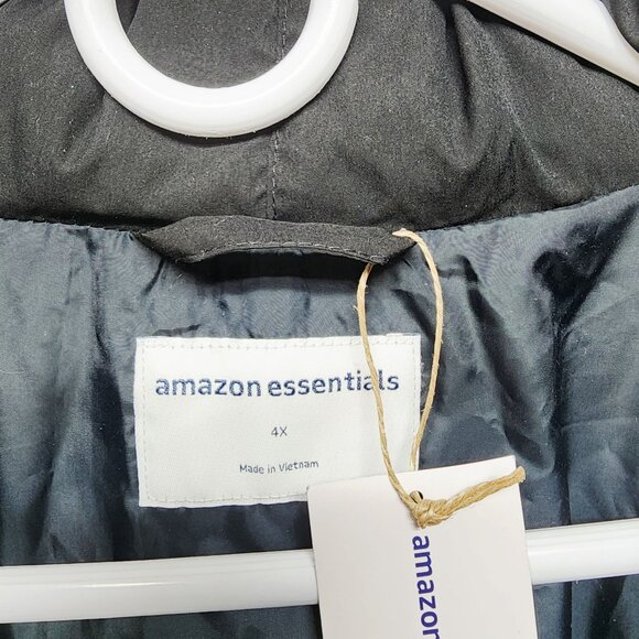 Black Puffer Jacket Size 5X Plus Size Womens Outerwear Warm Cozy Winter Coat - Picture 2 of 10